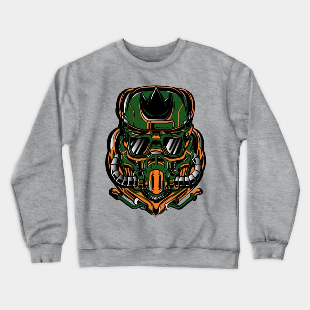 Dark Future Helmet Crewneck Sweatshirt by manal